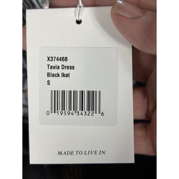 Xirena Tavia Silk Maxi Dress Black Ikat Print Small Halter Neck Pockets Backless - Picture 4 of 11